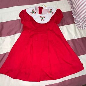 Babeeni candy cane embroidered dress sz 3t